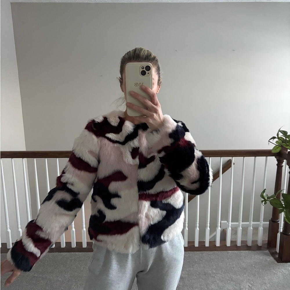 Cynthia Rowley Multicolor Faux Fur Jacket